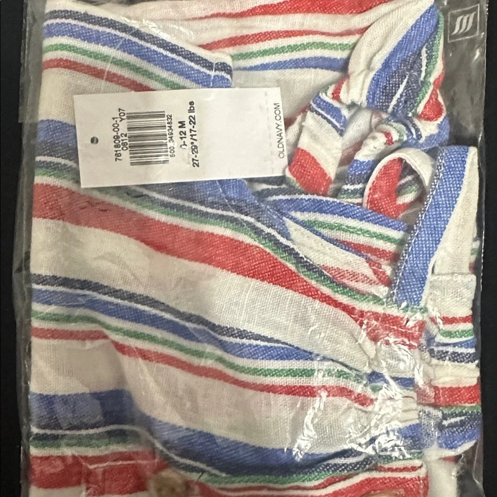 NWT! Old Navy Printed Sleeveless Henley One-Piece Romper for Baby - Size 6-12M
